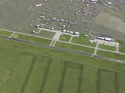 Podgorica Airport - Aerodromi Crne Gore Low-poly 3D model