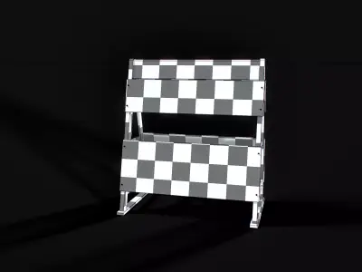 Road Barricade Low-poly 3D model purchase
