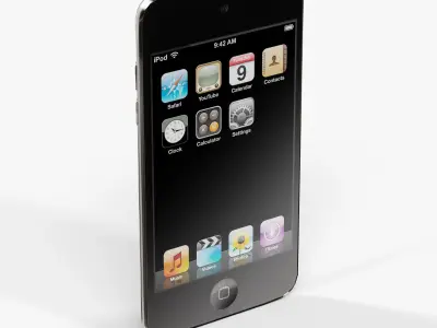 Apple iPod touch 4 Generation digital media player Low-poly 3D model