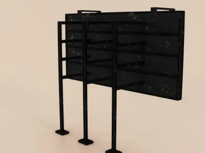 Advertising Billboard Panel Type C Low-poly 3D model