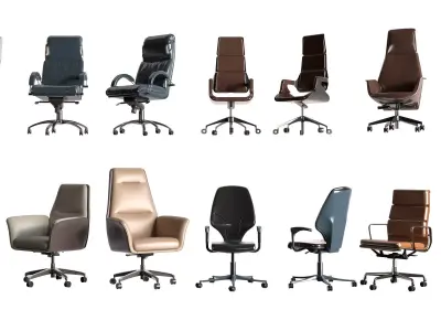 Office Chair 3D Model Low-poly 3D model