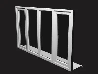 Plastic Window Low-poly 3D model