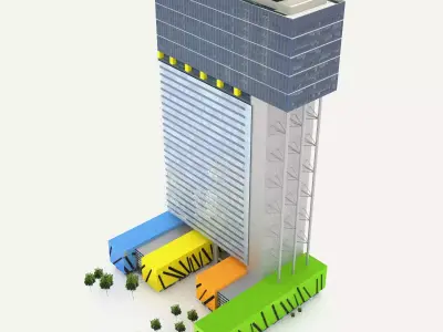 Brisbane Square Low-poly 3D model