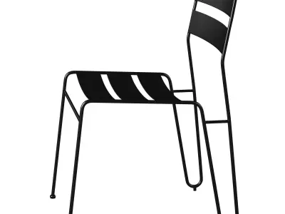 LUTHER TEAL METAL OUTDOOR DINING CHAIR by CB2 3D model