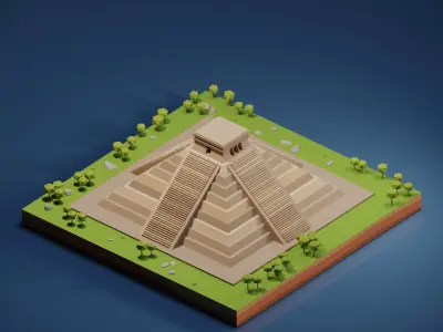 Chichen Itza  Low-poly 3D model