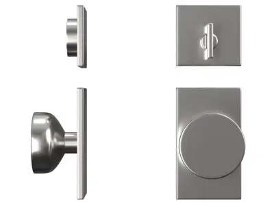 Tumalo Nickel Single Square Deadbolt 3D model