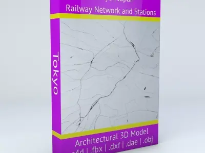 Tokyo Railway System and Stations 3D model