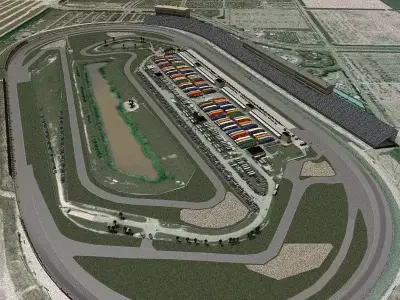 Homestead Miami Speedway Game Ready 3D model
