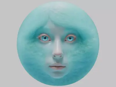 Stylized Alien Girl Low-poly 3D model