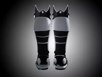 CG Cyber Boots Low-poly 3D model