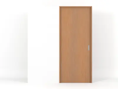 slide door Low-poly 3D model