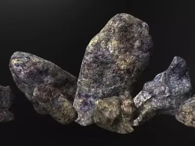 Rock Set group of rocks 3D model