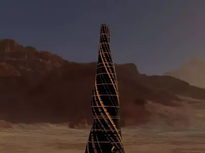 Sci Fi Tower 3D model