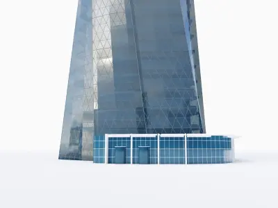 Al bidda tower -Qatar doha Low-poly 3D model