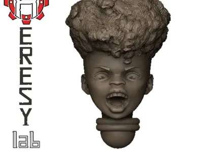 Heresylab - Female Sci-Fi heads for conversions SET 6 of 21 3D print model