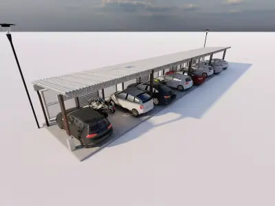 Roof Parking-Parking Lot 3D model order