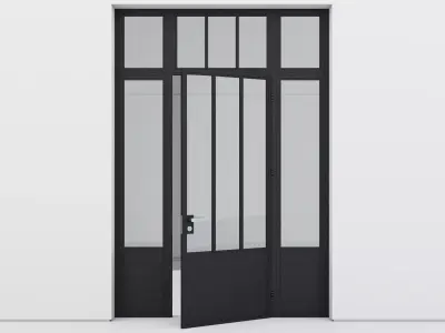 Aluminium door 182 3D model