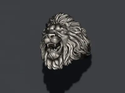 lion ring light 3D print model
