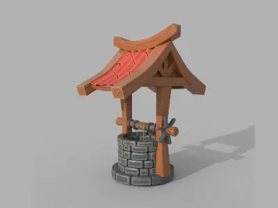 Stylized Water Well 3D model