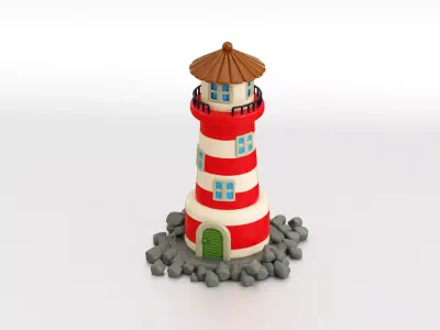Lighthouse Low-poly 3D model