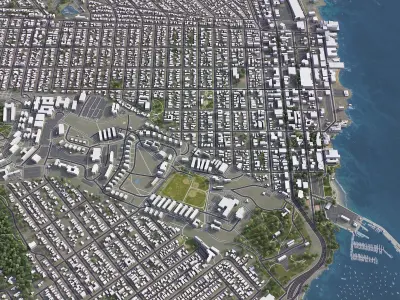 Monterey Low-poly 3D model