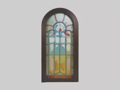 Stained glass door model 3D model