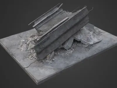 Bridge Damaged Element 3D model