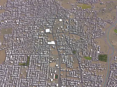 Hail - 3D City Low-poly 3D model