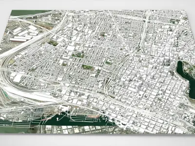 Cityscape Oakland California United States 3D model