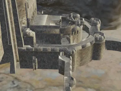 Helms Deep the Lord of the Rings Low-poly 3D model