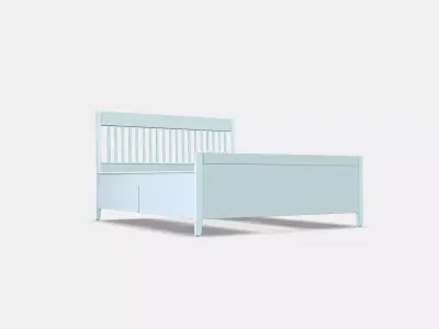 IDANAS Bed frame with drawers 3D model