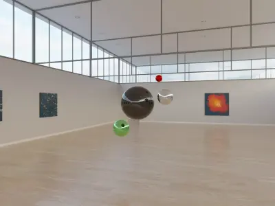 HDRI - Art Museum Gallery Interior 38 - 16384x8192 Texture