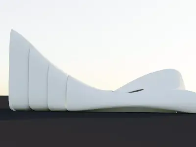 Heydar Aliyev Center Low-poly 3D model