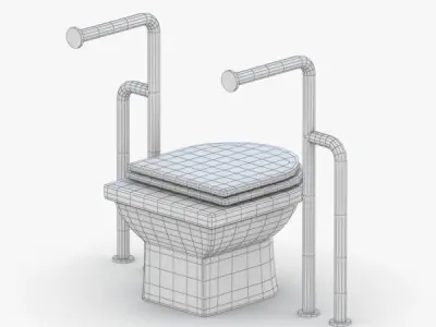 1550 - Toilet Low-poly 3D model