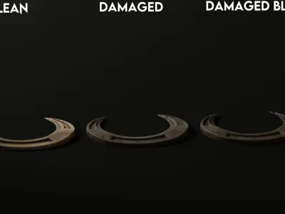 Moon Knight Moon Daggers Low-poly 3D model