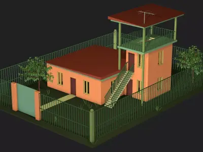 Cartoon home sweet home 3D model