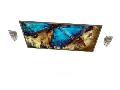 3d painting and sconce 3D model Low-poly 3D model