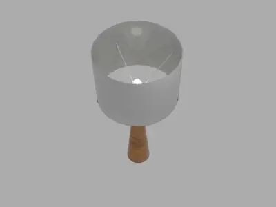 Oak Conical Table Lamp Low-poly 3D model