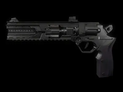Future Gun  Low-poly 3D model