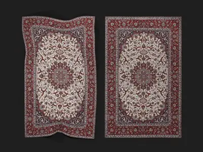 Persian Carpet Design Two Low-poly 3D model