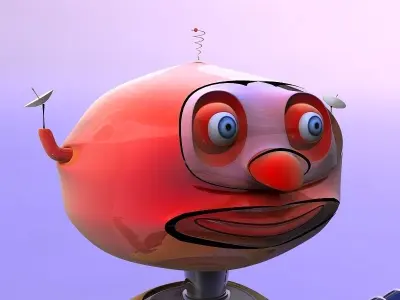 MISTIK cartoon robot 3D model