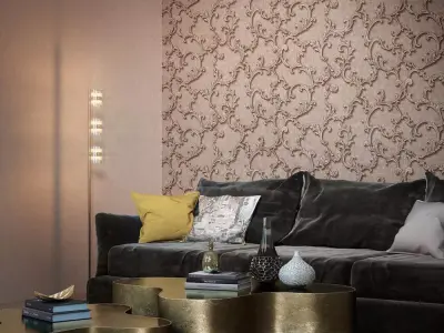 Rococo Scrollwork Wallpaper Texture Texture