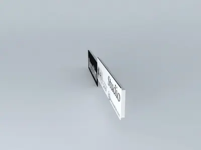 Signboard bus station sign in japan Free 3D model