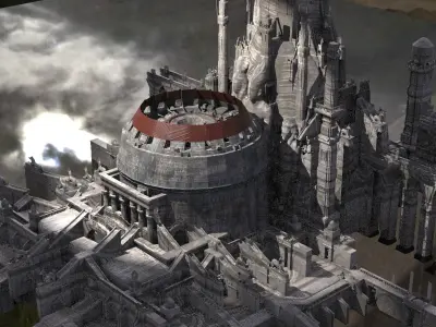 Ancient Egyptian Gods Halls Arena City 6  3D model