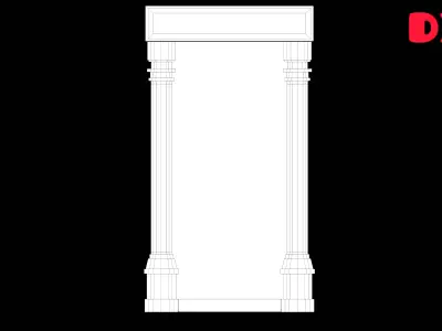  Realistic Wooden Door 3D Model Game-Ready Low-poly 3D model