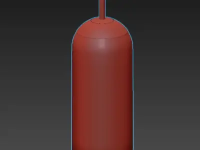 COLLINS gold pendant light with clear glass dome 3D model