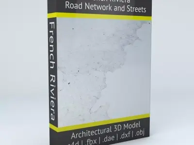 French Riviera Road Network and Streets 3D model