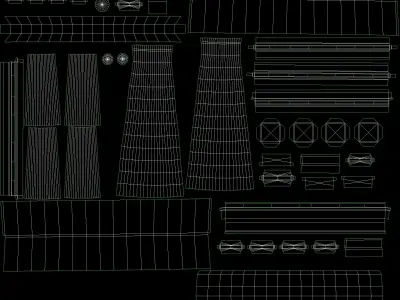Torii Japanese Gate Low-poly 3D model