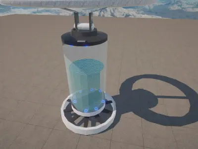 Capsule Aquarium Low-poly 3D model