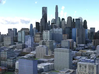 City 52 Low-poly 3D model